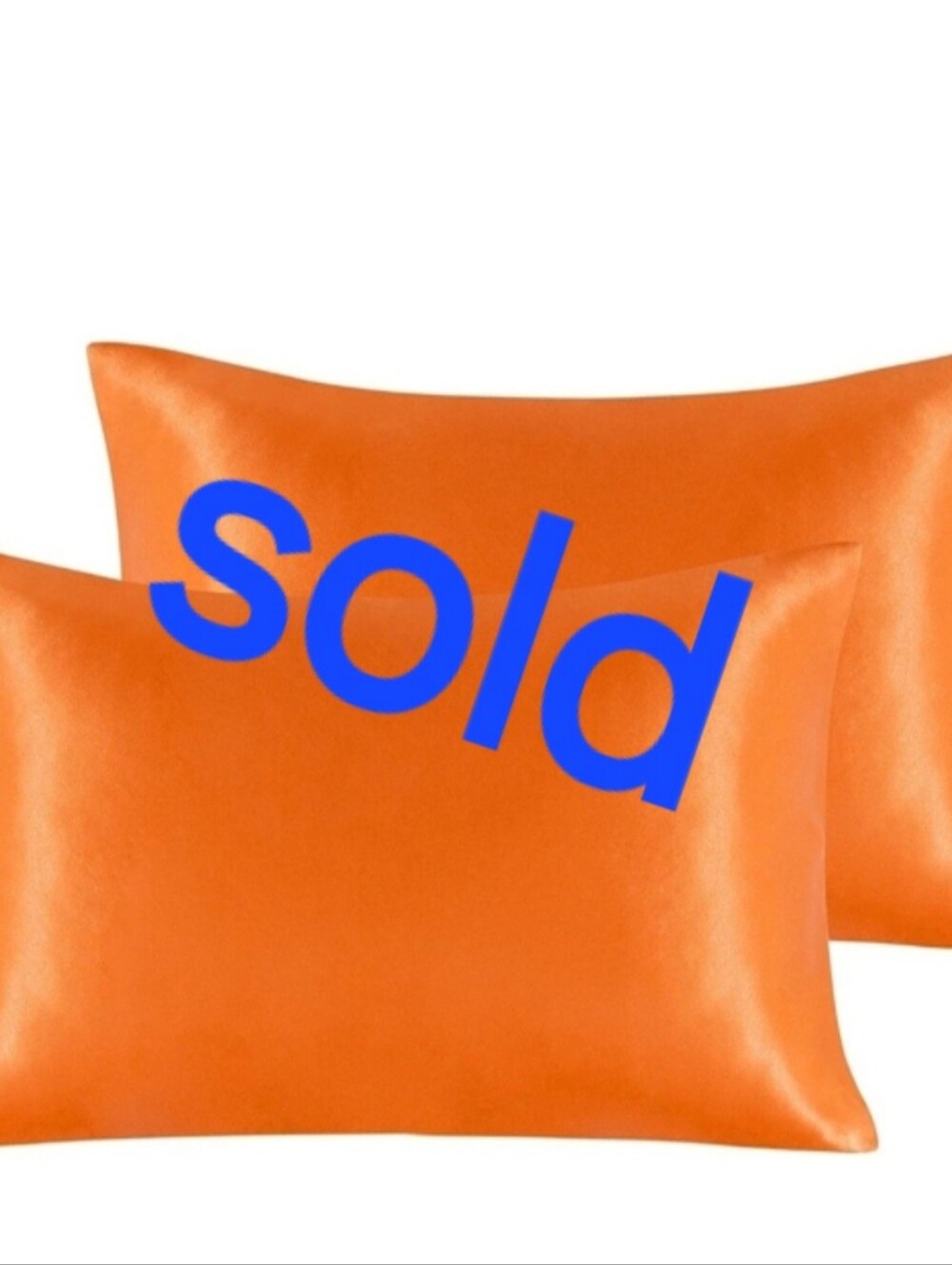 Vibrant Orange Satin Pillowcase Duo